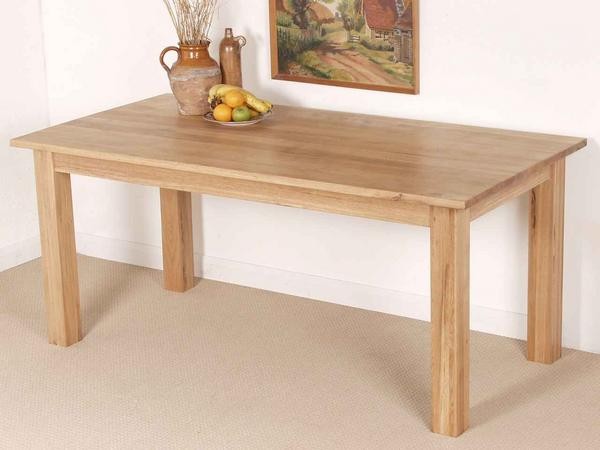 Oak Furniture Land Contemporary Solid Oak Dining Table