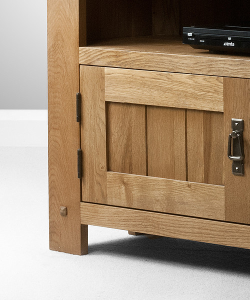 Quercus Rustic Solid Oak Corner TV Lounge Furniture