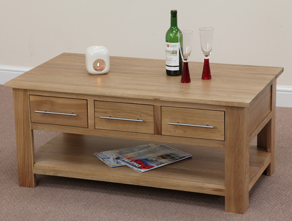 Rivermead Solid Oak 6 Drawer Coffee Table