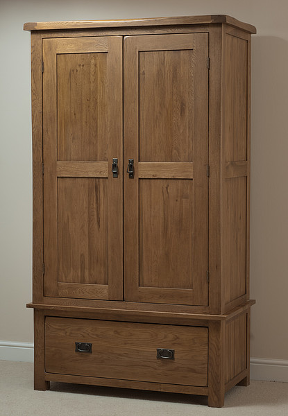 Rustic Solid Oak Wardrobe