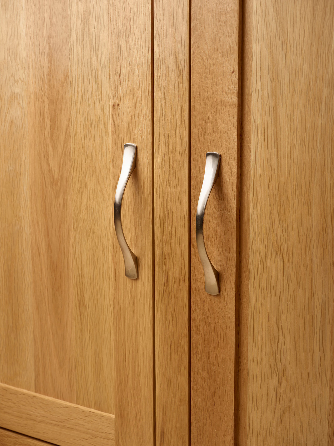 Bevel Natural Solid Oak Small Sideboard Oak Furniture Land