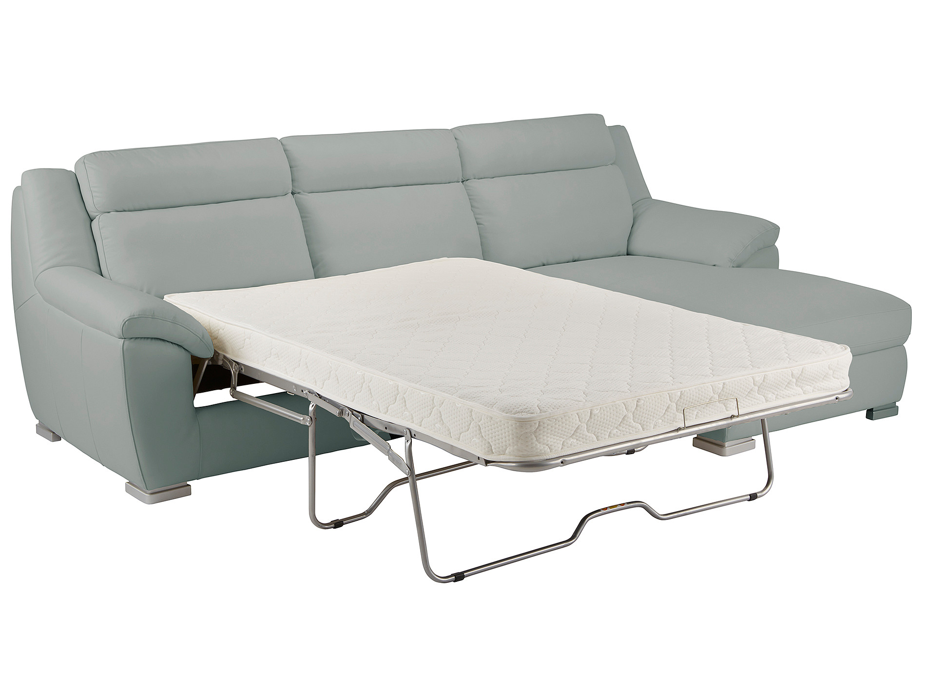 Lincoln Corner Sofa with Double Sofa Bed Right Facing in Dark Grey Faux