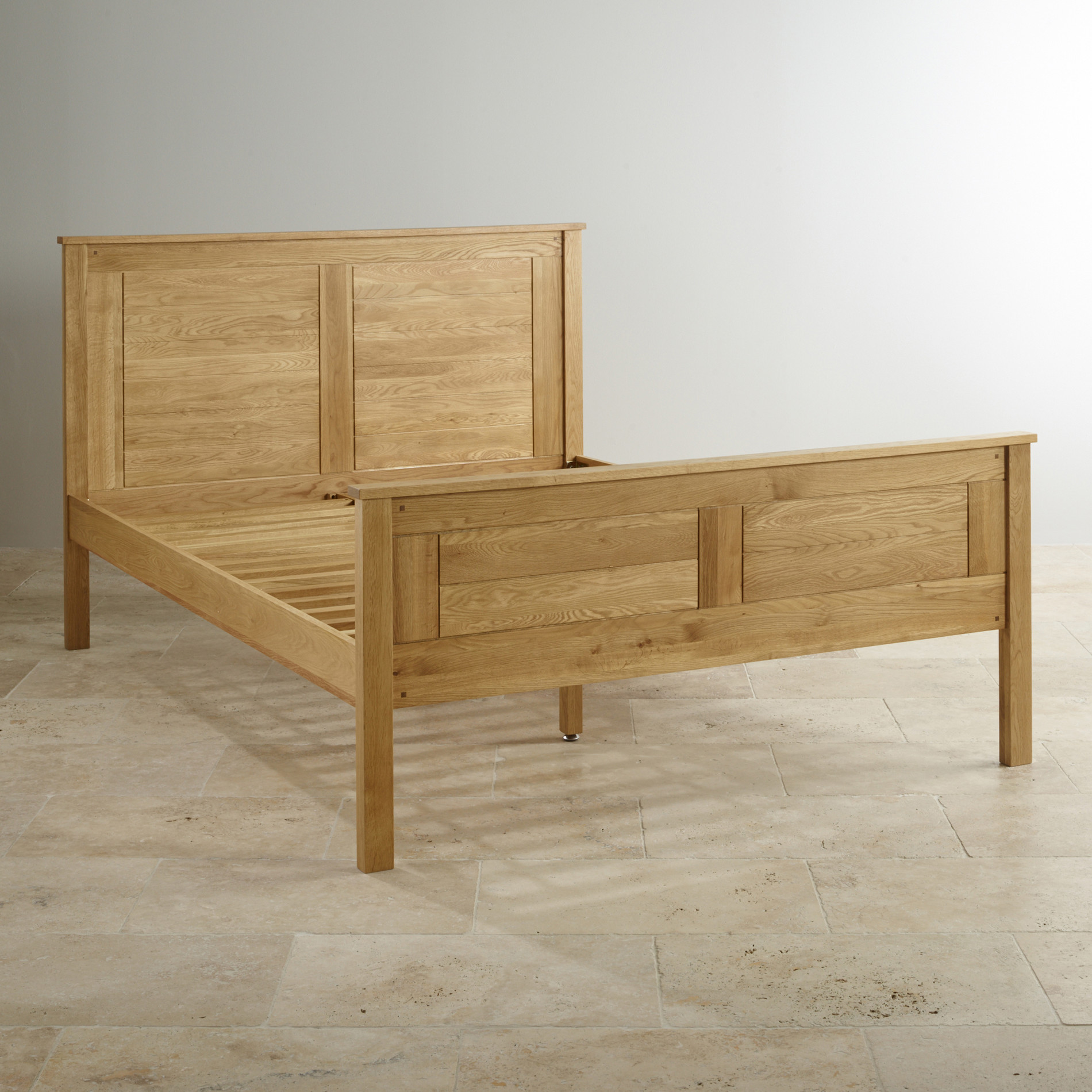 Newark Natural Solid Oak 4ft 6" Double Bed Bedroom Furniture