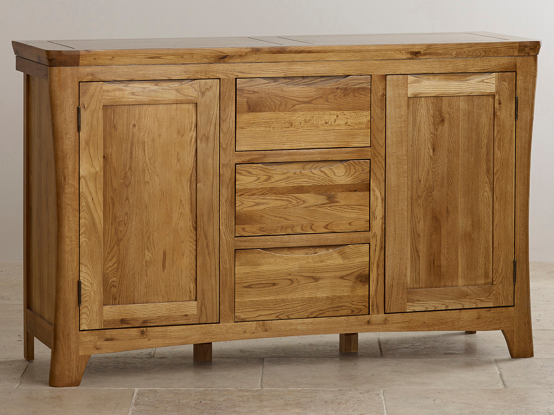Orrick Rustic Solid Oak Large Sideboard Oak Furniture Land