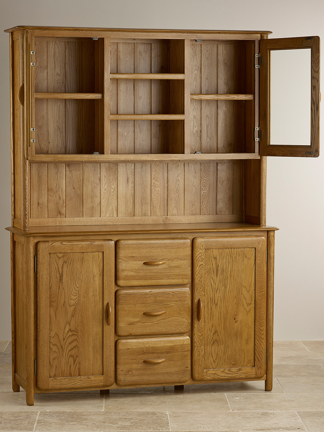 Osaka Rustic Solid Oak Large Dresser Oak Furniture Land