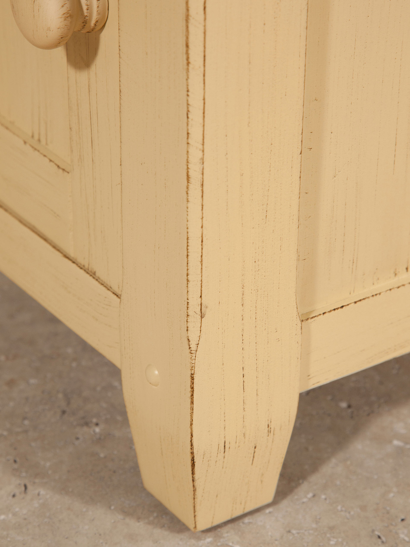 Phoenix Shabby Chic Rustic Oak and Painted 1 Door Bedside