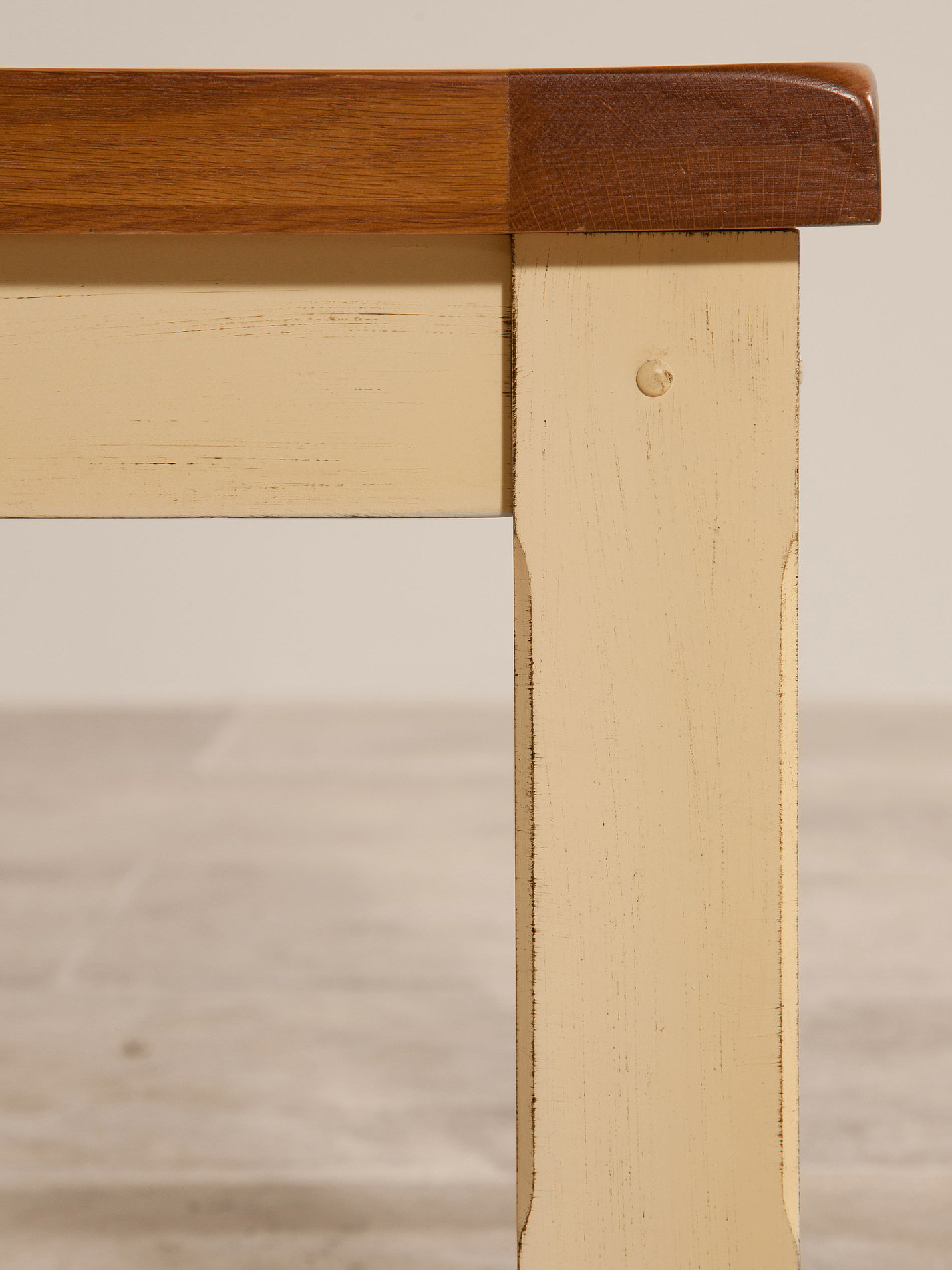 Phoenix Shabby Chic Rustic Oak and Painted Coffee Table