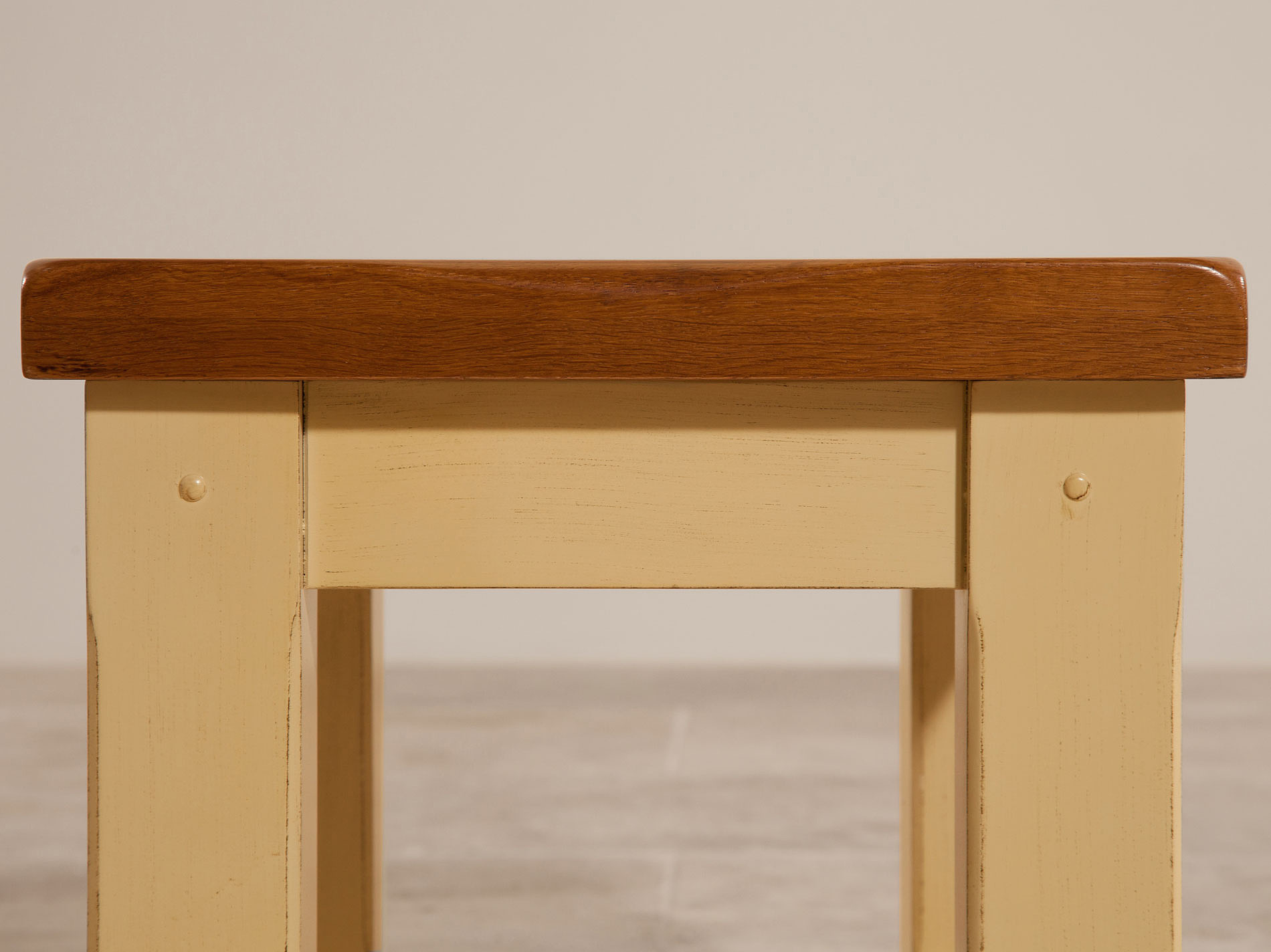 Phoenix Shabby Chic Rustic Oak and Painted Side Table