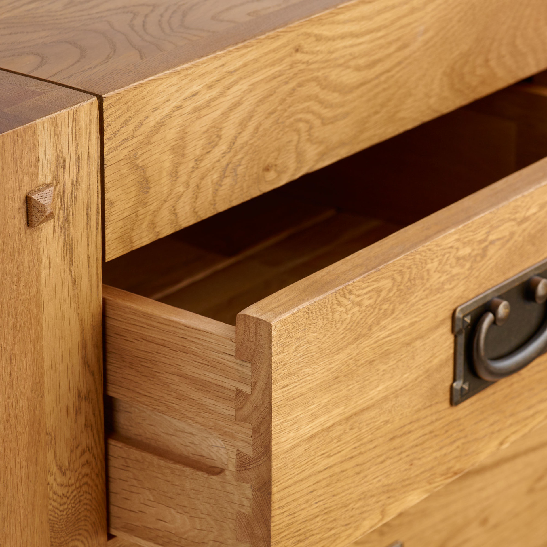 Quercus Rustic Solid Oak Small Sideboard Oak Furniture Land