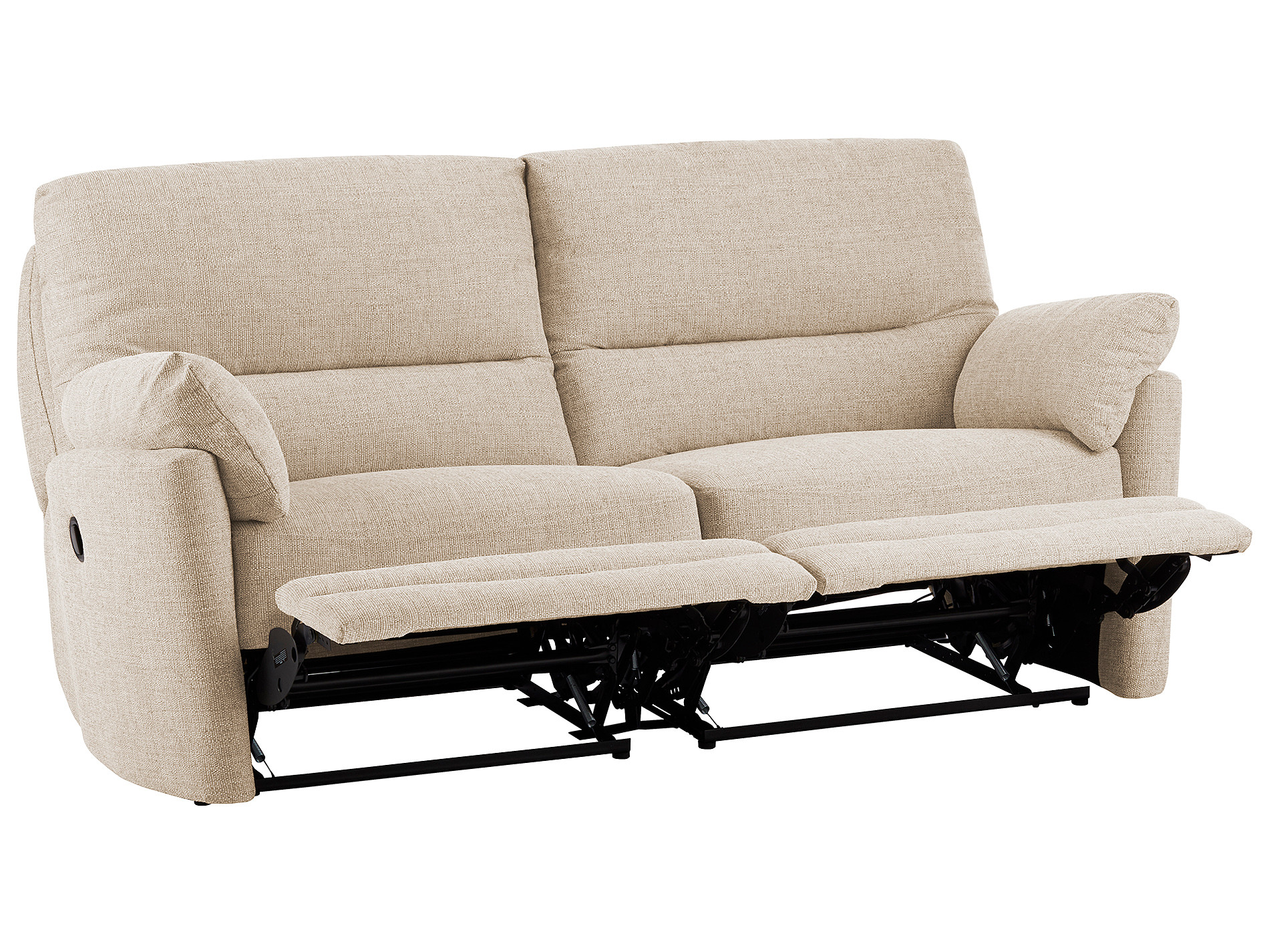 Sutton Large Sofa with Manual Recliners in Barley Beige