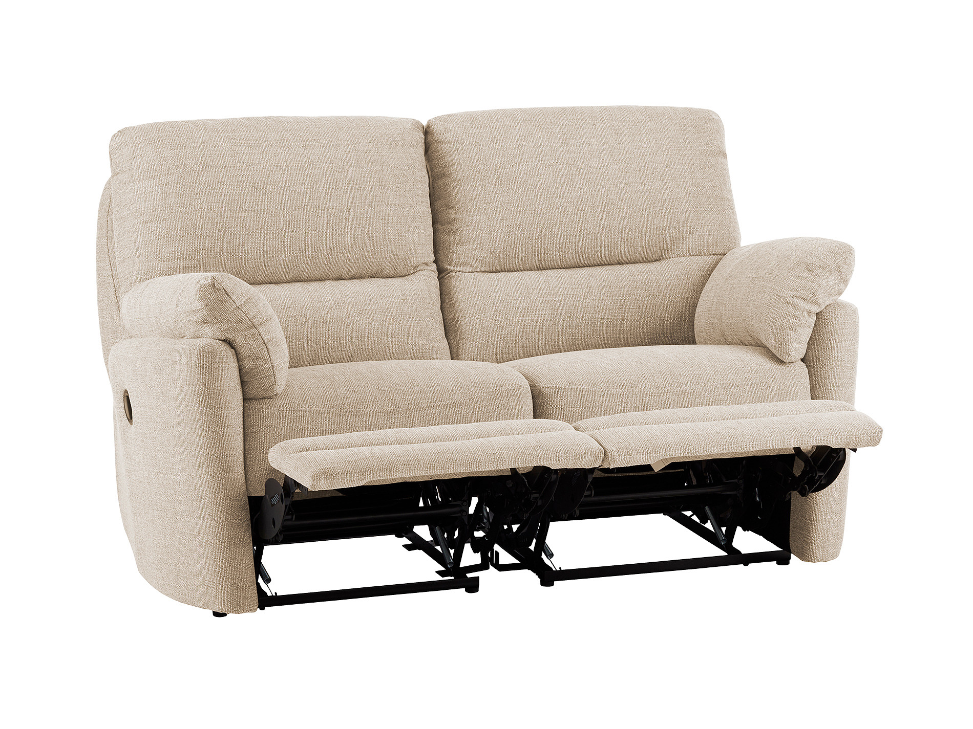 Sutton Small Sofa With Electric Recliners In Barley Beige Albany