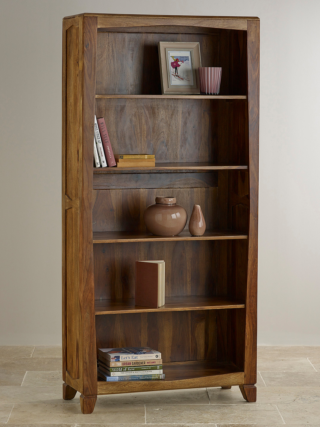 Tali Solid Rosewood Tall Bookcase