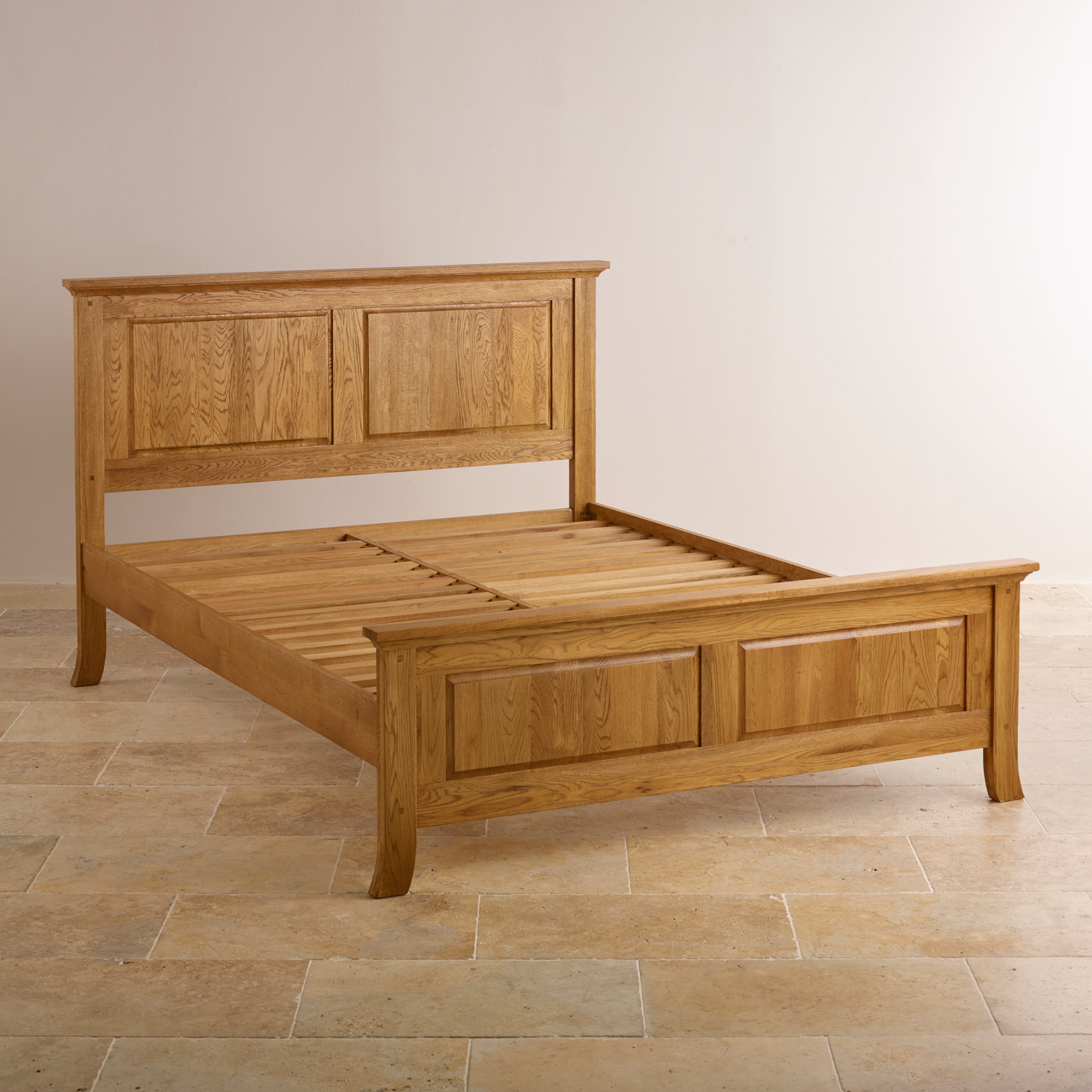 King Size Bed in Solid Oak