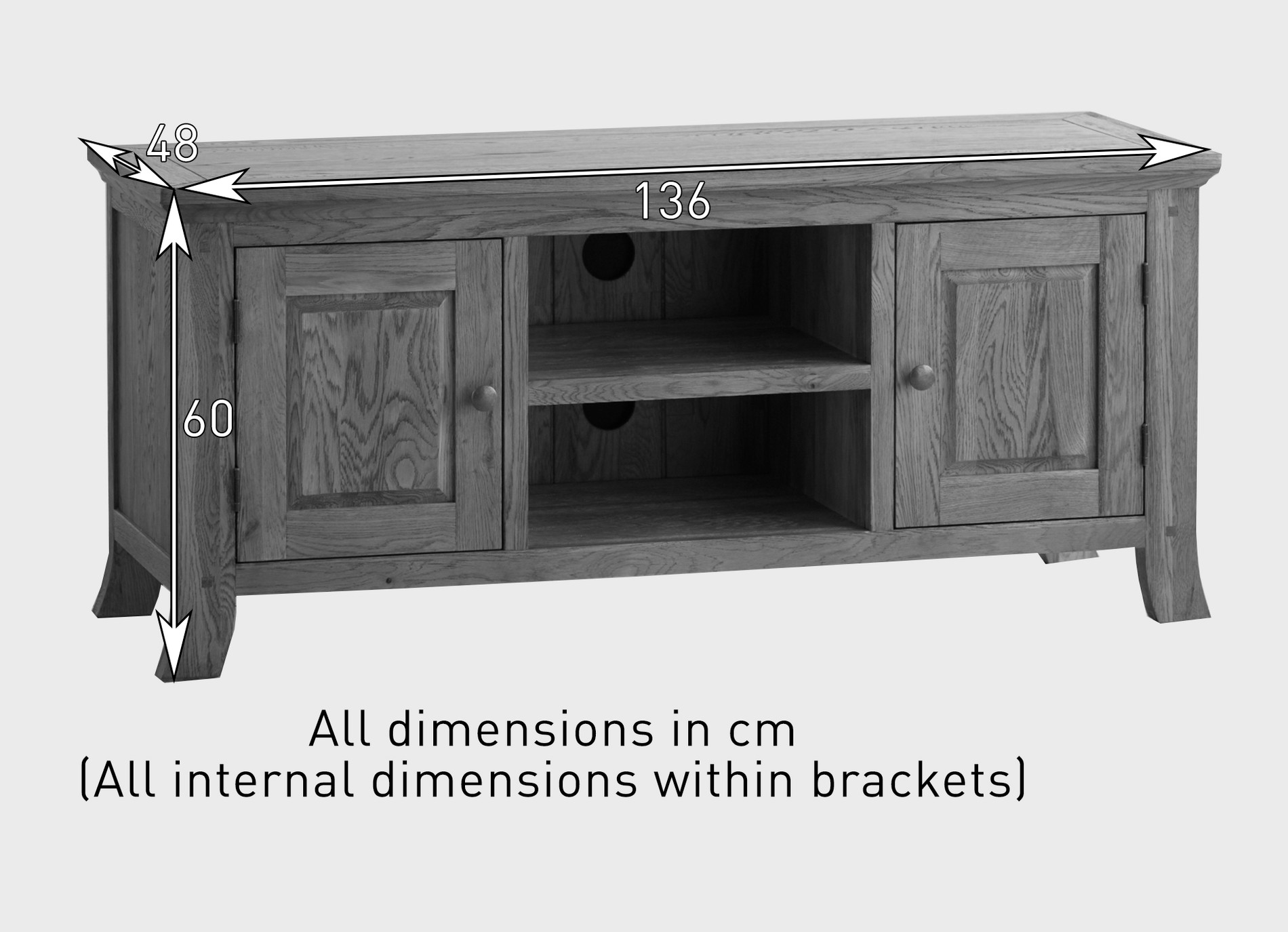 Solid Wood TV Storage