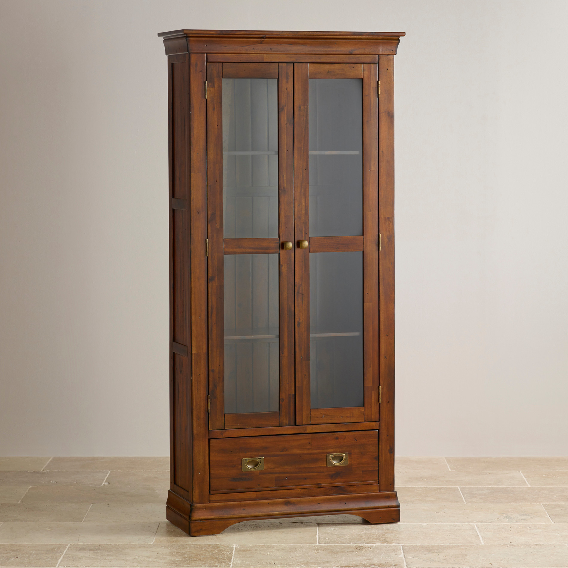 Acacia Hardwood Elegant Colonial Display