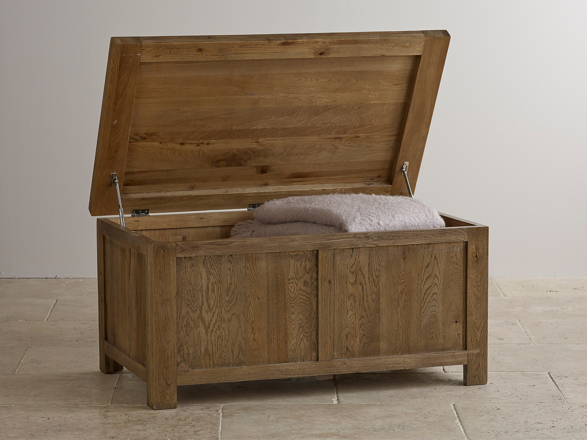Windsor Brushed Solid Oak Storage Box Storage