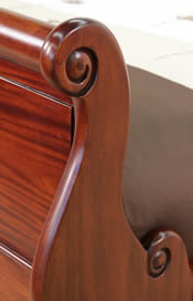 Hand Crafted Mahogany Bed Footboard