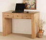 Nero Solid Oak Computer Desk / Dressing Table