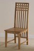 Solid oak dining furniture: Solid Oak Lattice Back Dining Chair