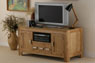 Carva Solid Oak TV/DVD/Video Cabinet