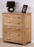 Galway Solid Oak 6 Drawer Chest