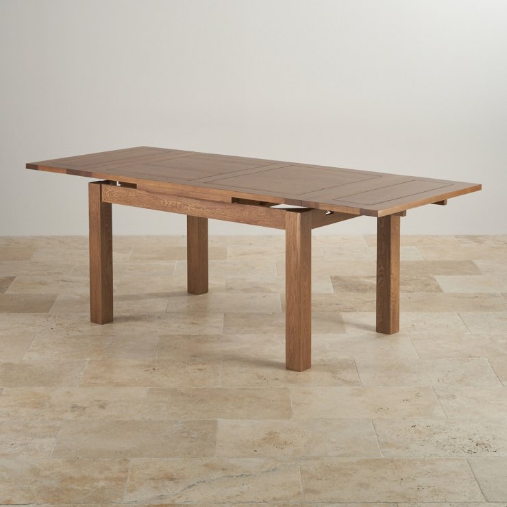 Rustic Extending Dining Table in Real Oak Oak Furniture Land
