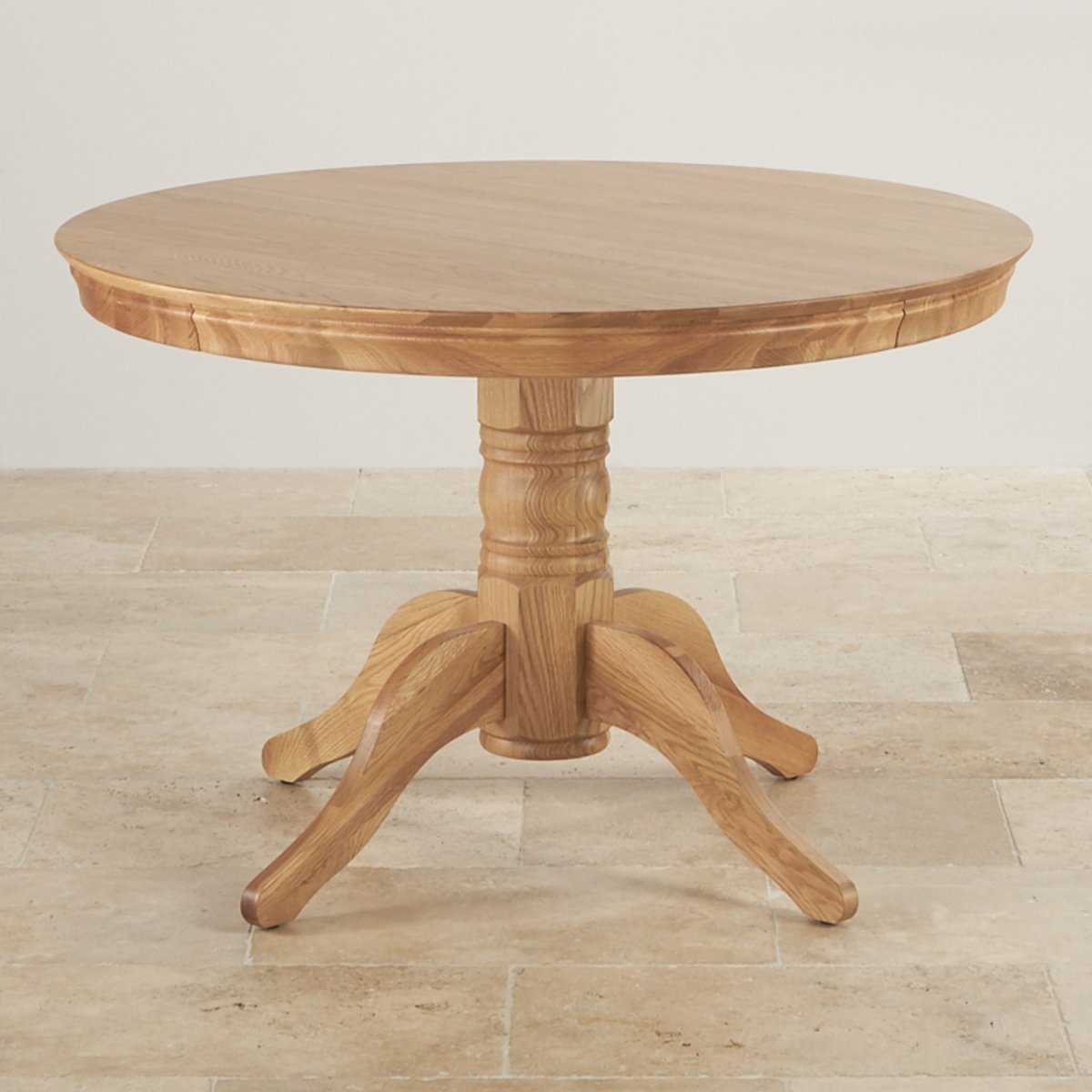 4ft Pedestal Round Table in Natural Oak | Oak Furniture Land