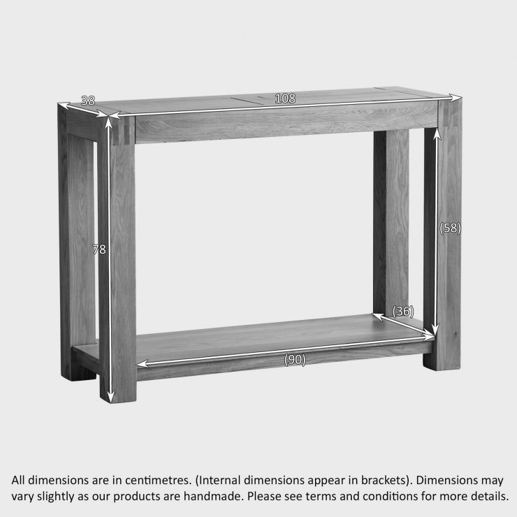Alto Console Table in Natural Solid Oak Oak Furniture Land