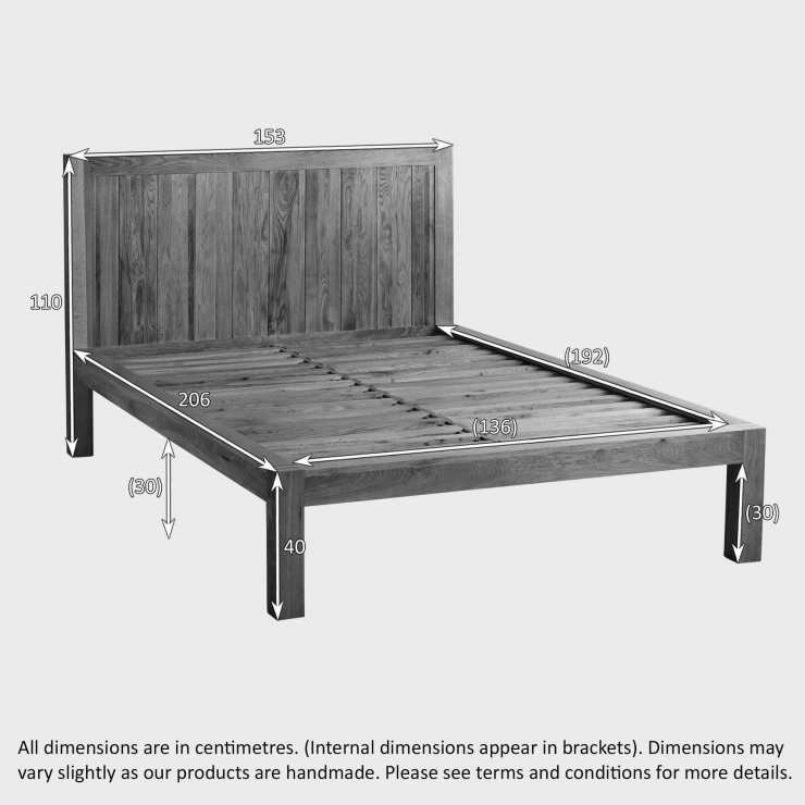 Alto Double Bed in Natural Solid Oak Oak Furniture Land