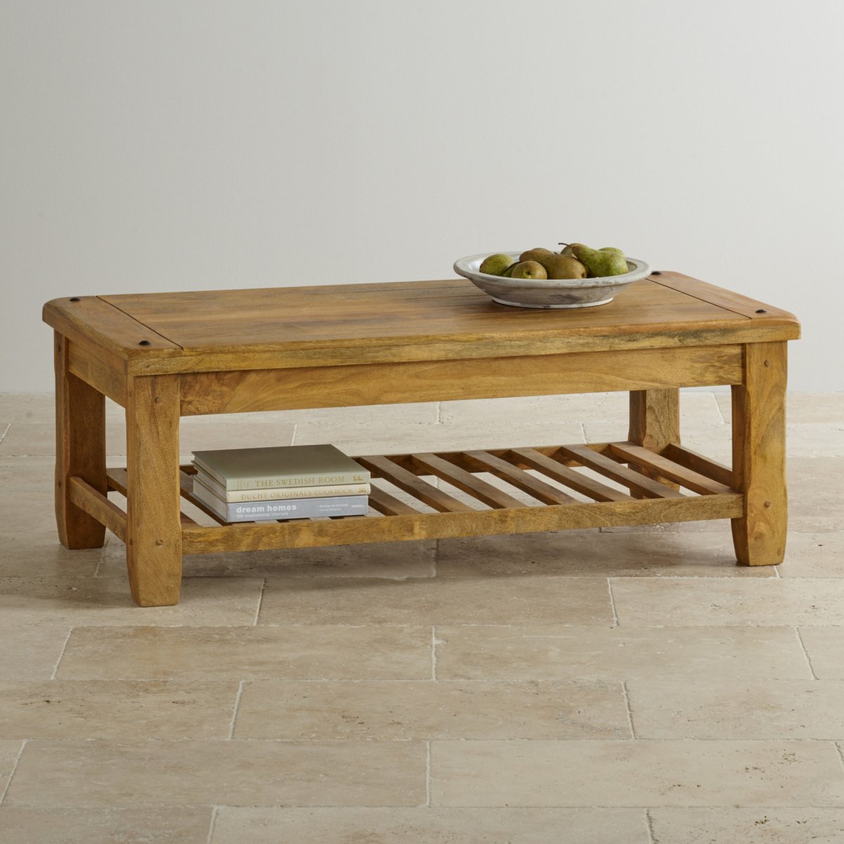 Baku Light Natural Solid Mango Coffee Table by Oak Furniture Land