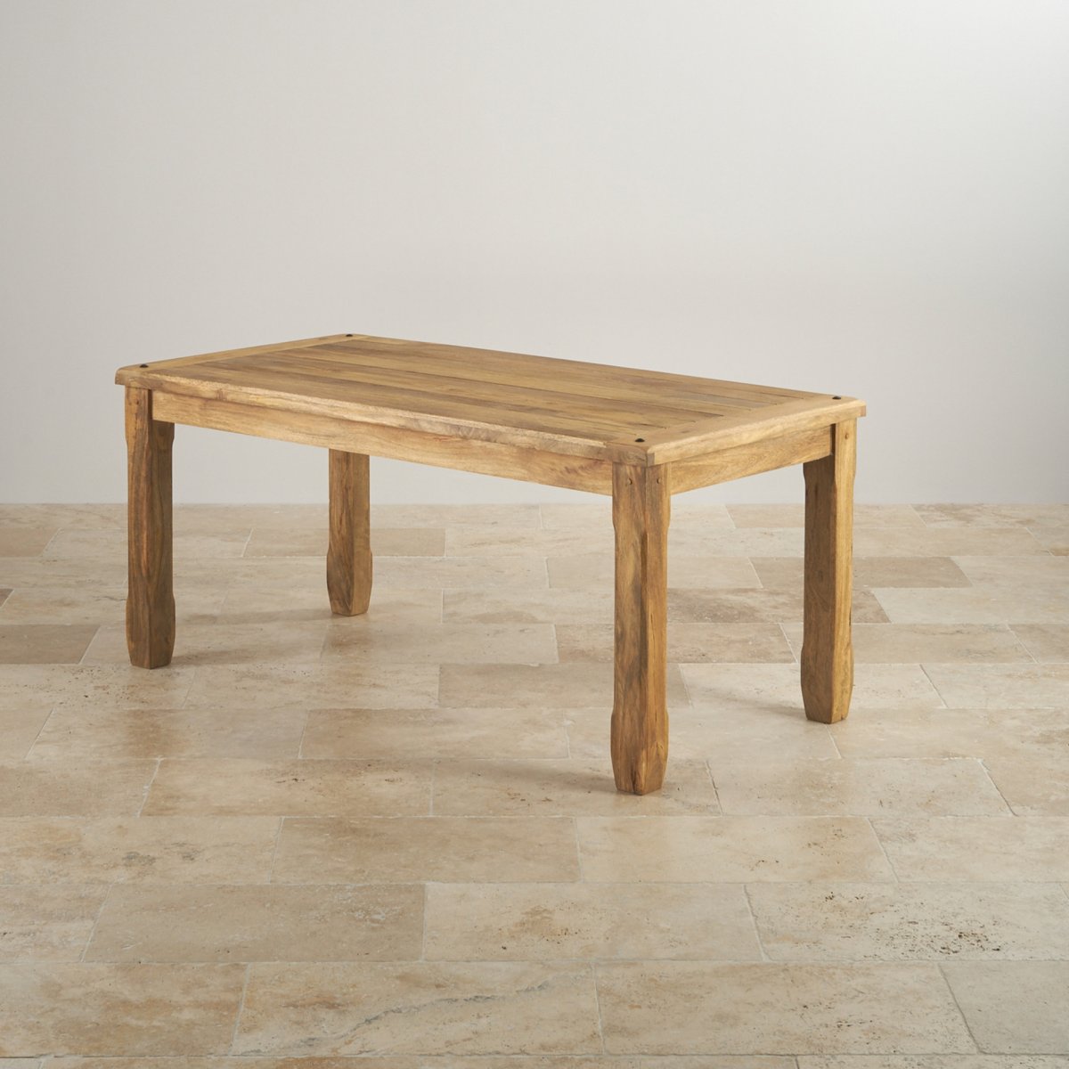Baku Light Dining Table in Natural Mango + 6 Mango Chairs