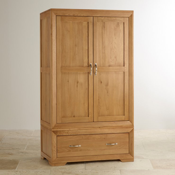 Bevel Nursery Wardrobe in Natural Solid Oak Oak Furniture Land