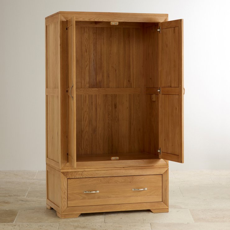 Bevel Nursery Wardrobe in Natural Solid Oak Oak Furniture Land
