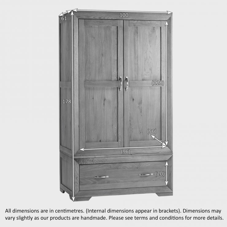 Bevel Nursery Wardrobe in Natural Solid Oak Oak Furniture Land