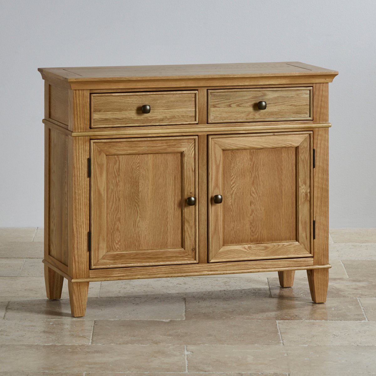 Classic Small Sideboard in Natural Solid Oak Oak Furniture Land