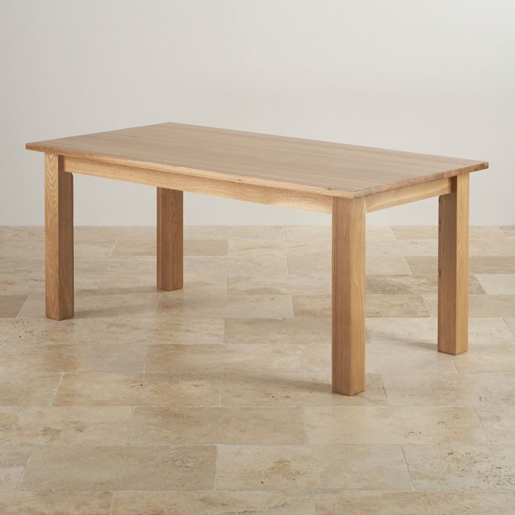 Contemporary Dining Table in Natural Oak Oak Furniture Land