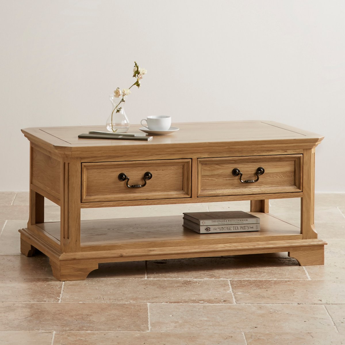 Edinburgh Coffee Table in Natural Solid Oak Oak Furniture Land