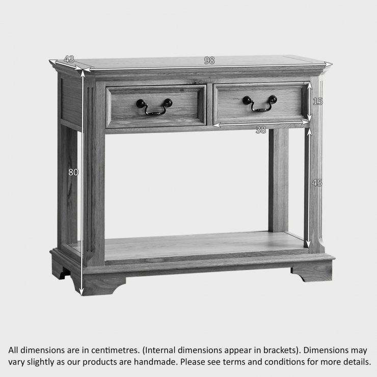 Edinburgh Natural Solid Oak Console Table Oak Furniture Land