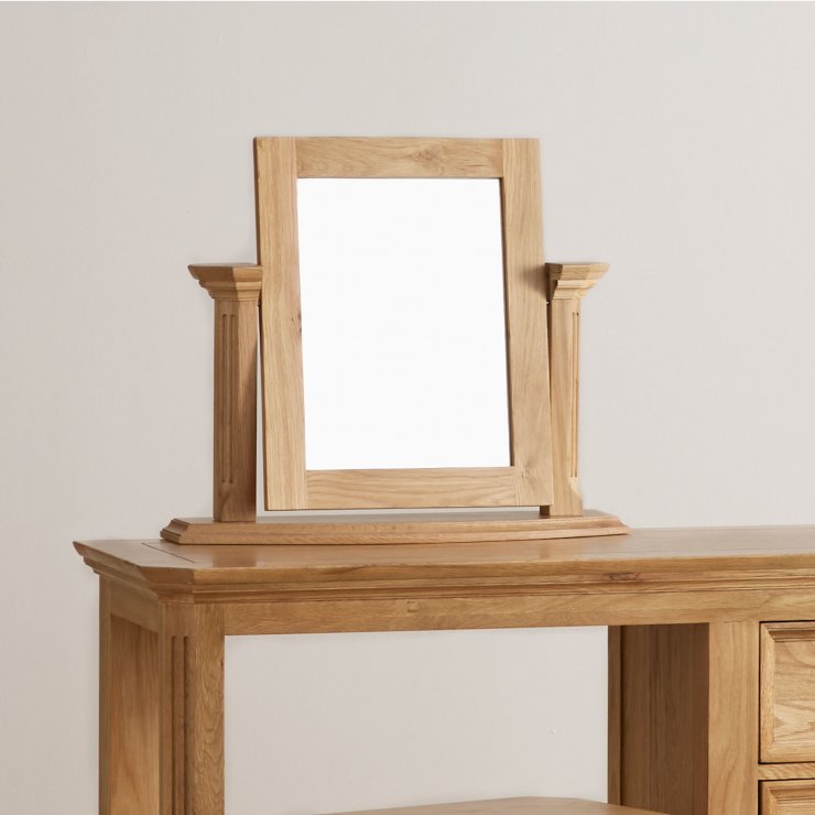 Edinburgh Dressing Table Mirror in Solid Oak Oak Furniture Land