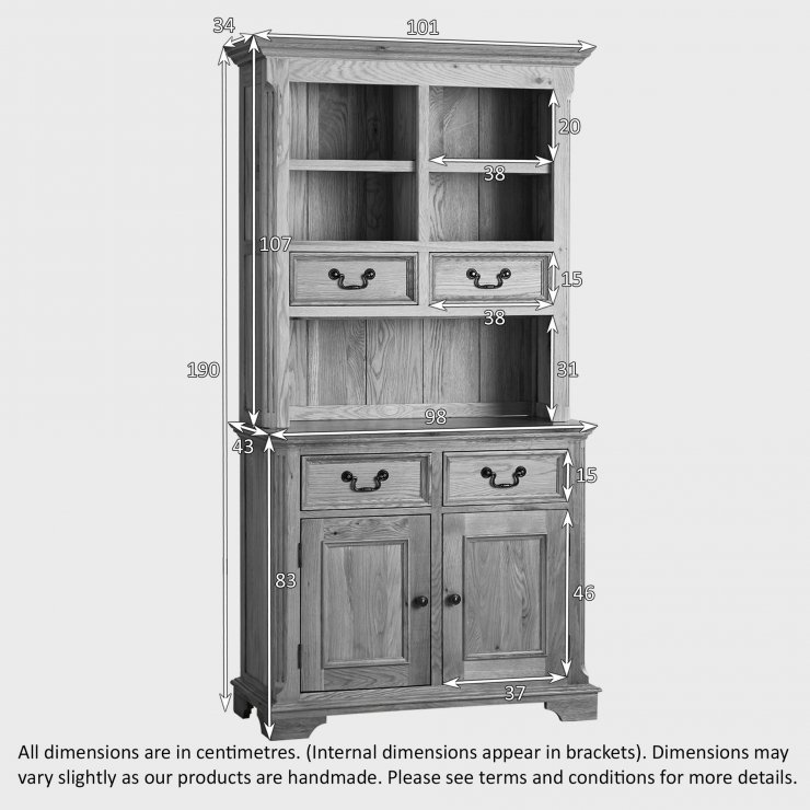 Edinburgh Small Dresser in Natural Solid Oak Oak Furniture Land