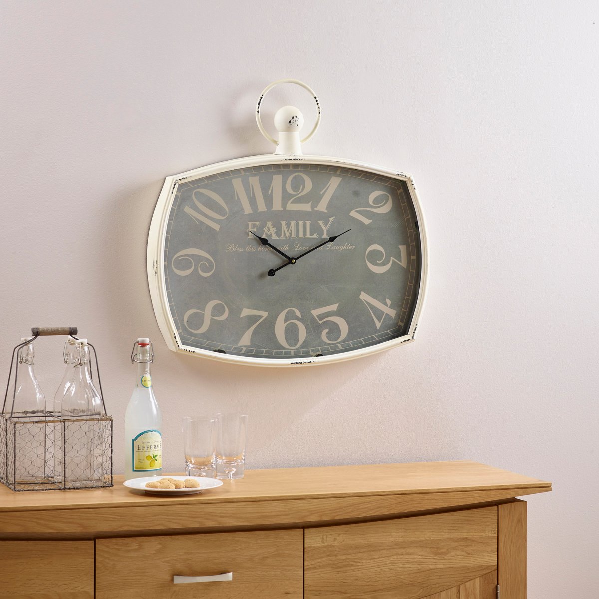 Family Wall Clock by Oak Furniture Land