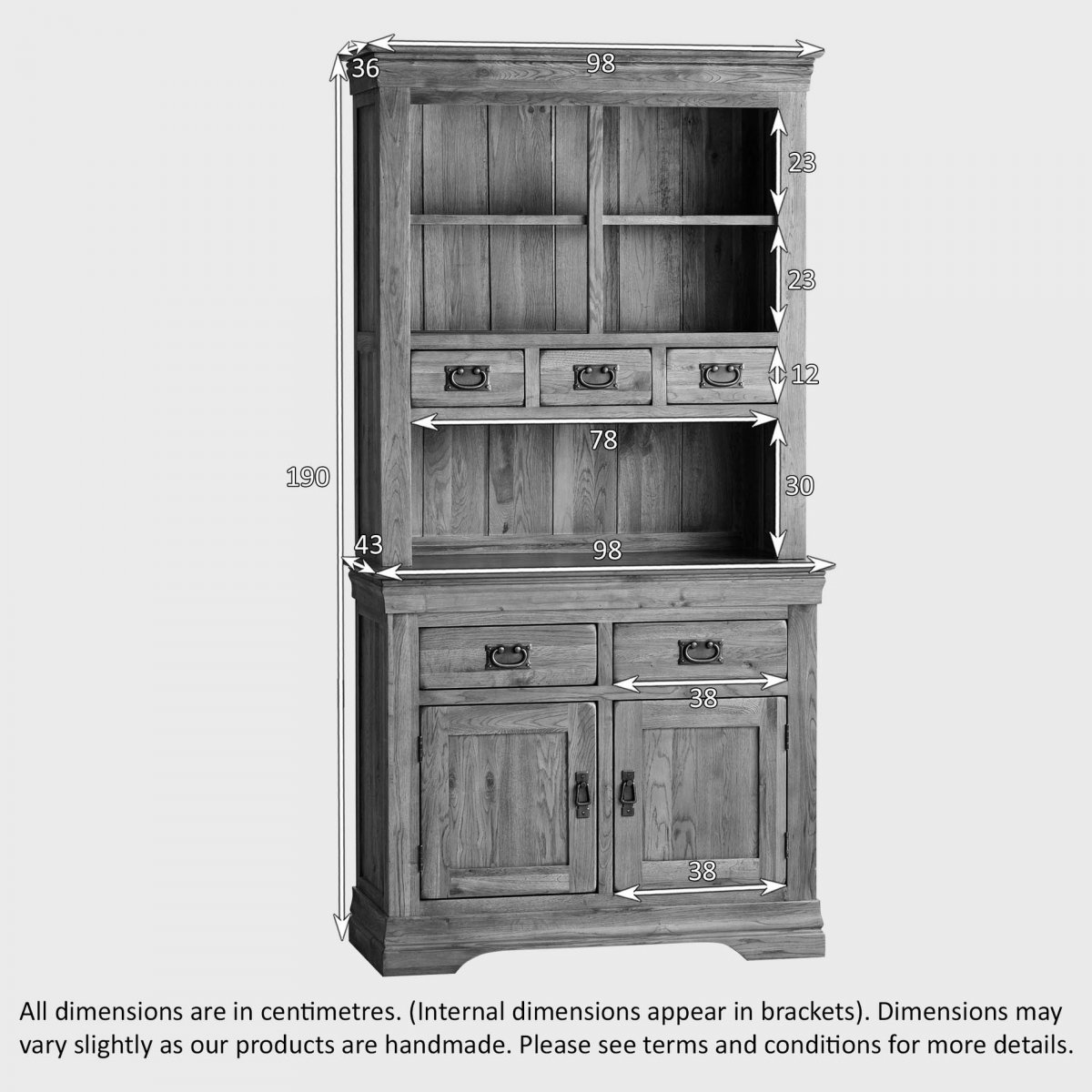 French Farmhouse Dresser Solid Oak Oak Furniture Land
