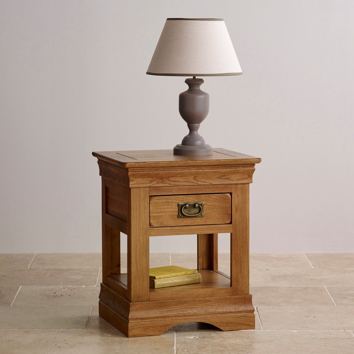 French Farmhouse Lamp Table Solid Oak Oak Furniture Land