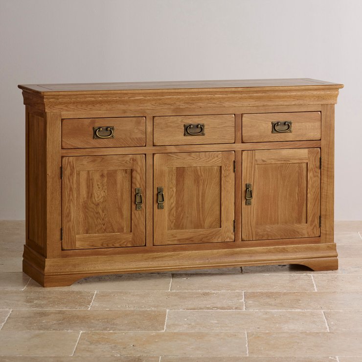French Farmhouse Large Sideboard in Rustic Solid Oak