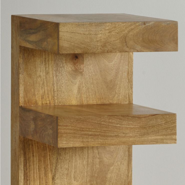 Mantis Light E Display Unit in Solid Mango Oak Furniture Land