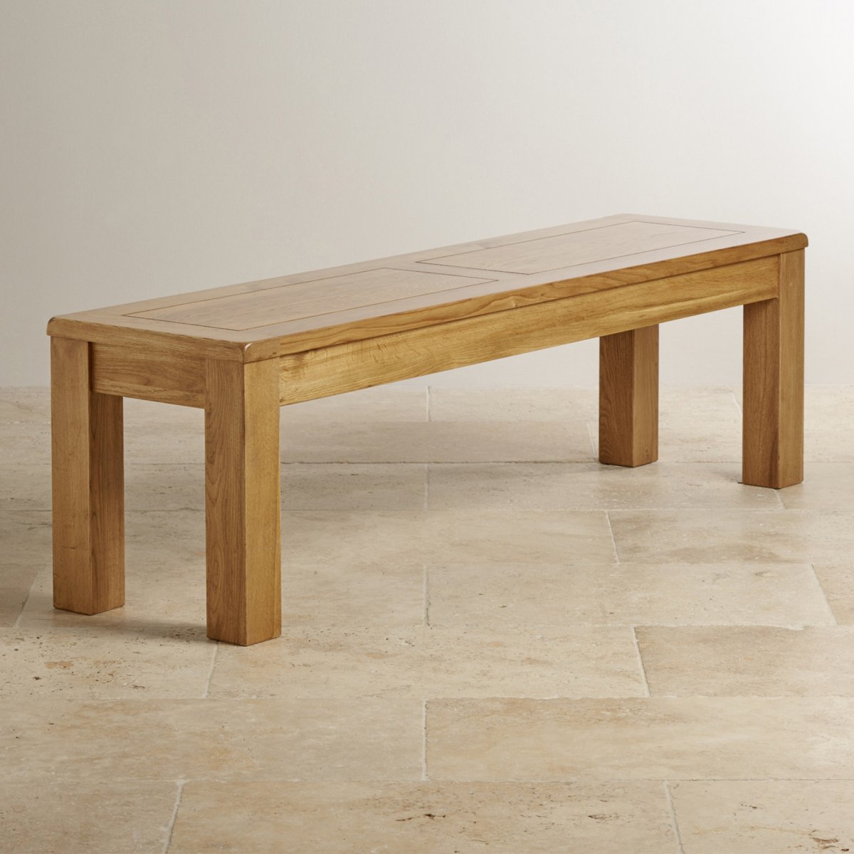 Solid Oak Large Bench Oak Furniture Land