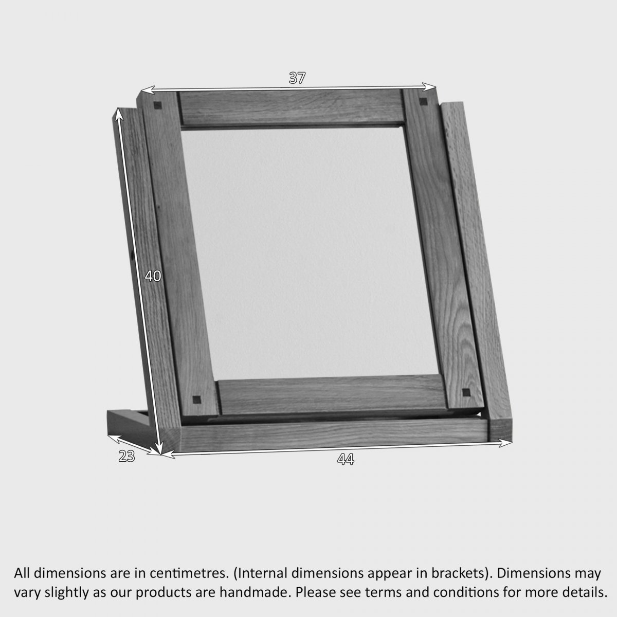 Newark Dressing Table Mirror in Solid Oak Oak Furniture Land