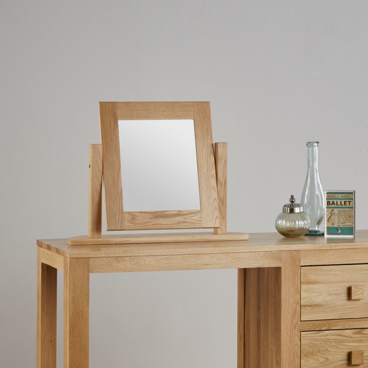 Oakdale Dressing Table Mirror in Solid Oak Oak Furniture Land