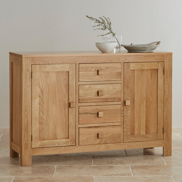 Oakdale Natural Solid Oak Large Sideboard Oak Furniture Land
