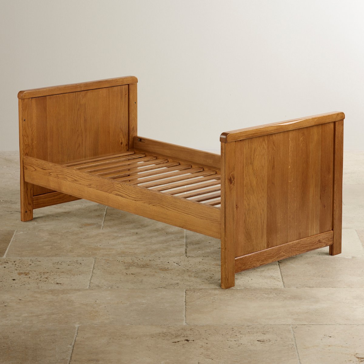 Original Rustic Cot Bed in Solid Oak Oak Furniture Land